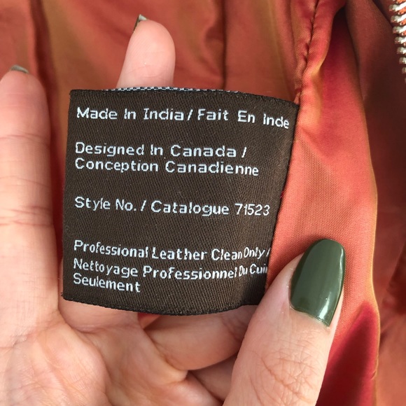 🍊🧡Burnt orange genuine leather jacket extremely soft - Picture 8 of 10
